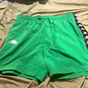 kappa green coney shorts
